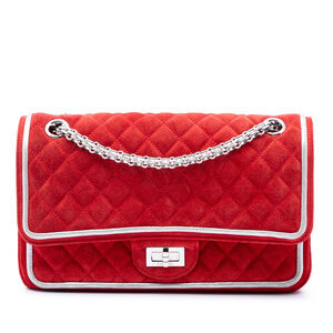 Pre-Loved Chanel Quilted Suede Reissue 2.55 Double Flap 225